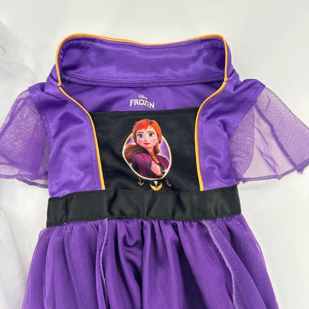 Disney Frozen Elsa and Anna Fantasy Nightgown Set 2T Purple White 2 Pack